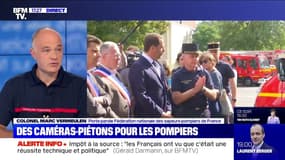 Caméras-piétons pour les pompiers: "On n'a pas vocation à enregistrer l'ensemble de l'intervention", précise le porte-parole de la Fédération nationale des sapeurs-pompiers