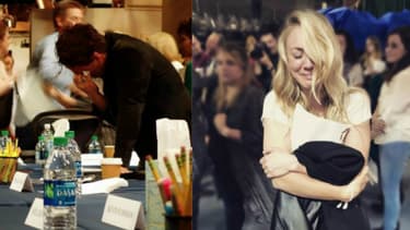 John Galecki et Kaley Cuoco en larmes sur le tournage du Big Bang Theory