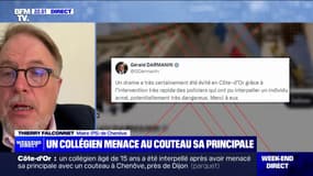 Principale menacée au couteau: le maire de Chenôve (Côte-d'Or) dépeint le profil d'un "jeune perturbateur" qui avait été "exclu d'un autre établissement scolaire"