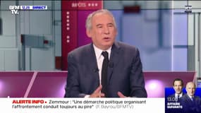 François Bayrou sur Éric Zemmour: "Une démarche politique organisant l'affrontement a toujours conduit au pire"