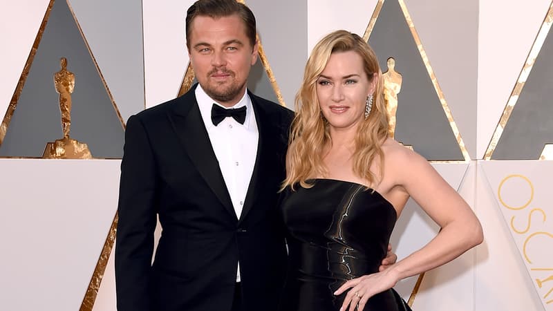 Leonardo DiCaprio et Kate Winslet en février 2016 à Hollywood. - 