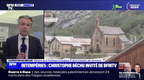 Villages coupés du monde en Isère: "On a évacué une centaine de personnes par hélicoptère", affirme le ministre Christophe Béchu