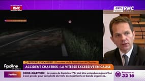 Accident Chartres : "L'hypothèse la plus probable est que la voiture avec les cinq occupants roulait trop vite"; indique le procureur Frédéric Chevallier
