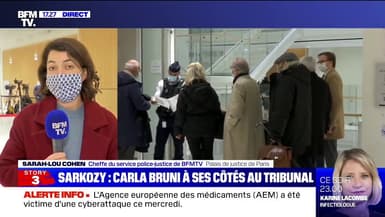 Procès des écoutes: Carla Bruni-Sarkozy est venue soutenir son mari au tribunal