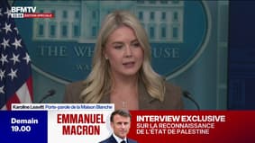 Reconnaissance de la Palestine: Karoline Leavitt, porte-parole de la Maison Blanche, déclare que "Donald Trump désapprouve cette décision"