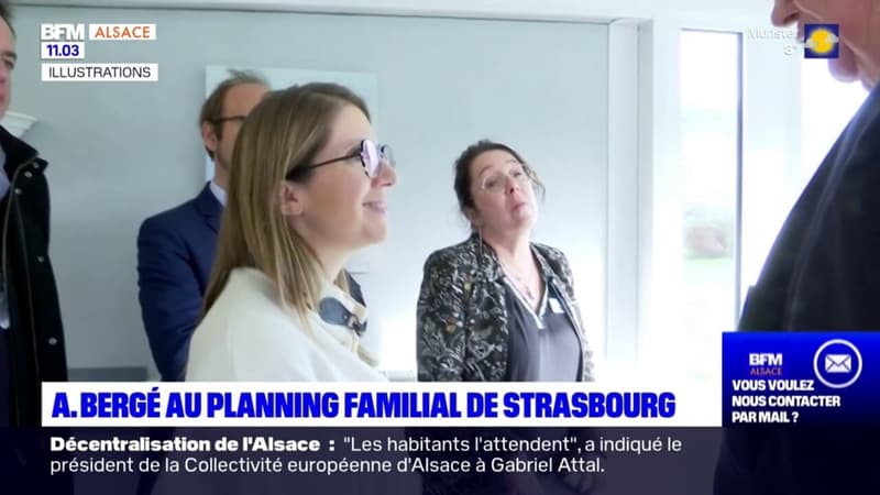 Strasbourg: Aurore Bergé en visite au planning familial