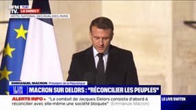 Emmanuel Macron: "Le visage de l'Europe d'aujourd'hui, Jacques Delors a contribué à le dessiner trait par trait"