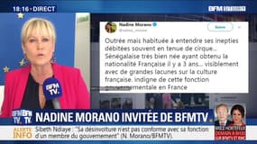 Nadine Morano considère que Sibeth Ndiaye "fait de la démagogie" et "se victimise"