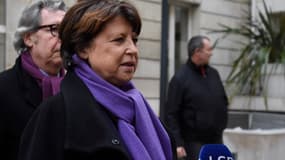 Martine Aubry au siège du PS lundi 7 mars