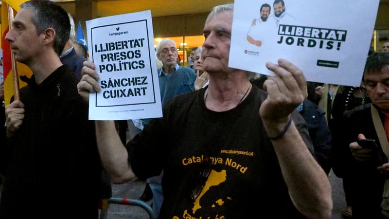 Manifestation en soutien au séparatisme catalan à Perpignan, le 17 octobre. 