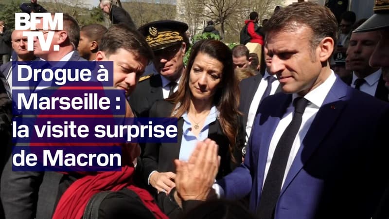 Drogue à Marseille: la visite surprise d'Emmanuel Macron