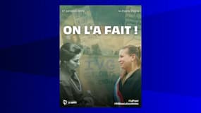 Le visuel de La France insoumise après l'inscription de l'interruption volontaire de grossesse dans la Constitution