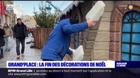 Lille: les décorations de Noël quittent la Grand'Place