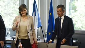 Amélie Oudéa-Castéra et Gérald Darmanin, à Paris le 30 mai 2022