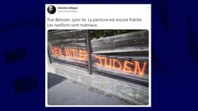 Une inscription antisémite a été découverte dans le 5e arrondissement de Lyon.
