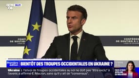 "Rien ne doit être exclu": Emmanuel Macron n'écarte pas l'envoi de troupes militaires en Ukraine