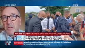 Philippe Bécheau, maire de Saint-Philippe l'Aiguille (Gironde), violemment agressé en aout dernier lors d'une intervention pour tapage nocturne: « Depuis jeudi dernier, deux élus ont été agressés dans un rayon de 10km autour de chez moi » 