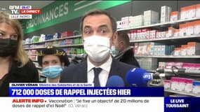 Olivier Véran: "Plus de 710.000 rappels de vaccin ont été réalisés ce jeudi"