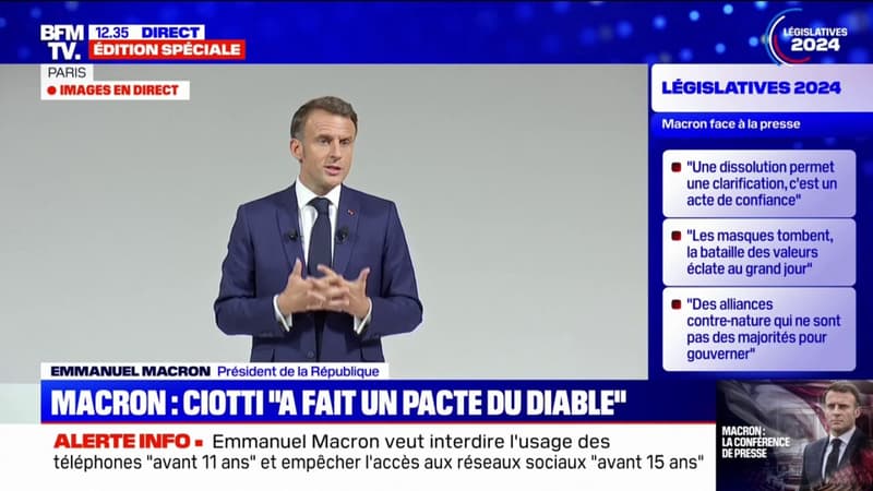 Emmanuel Macron admet sa 