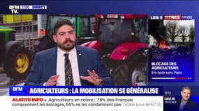 Mobilisation des agriculteurs: "Il y a des mesures franco-françaises de simplification à mener, tout n'est pas une question d'Union européenne", affirme Guillaume Kasbarian (Renaissance)