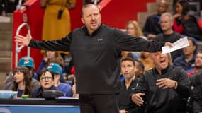 Tom Thibodeau avec les New York Knicks le 10 avril 2025