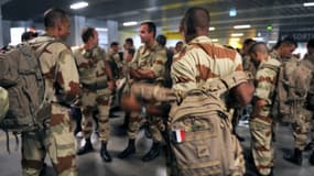 Des soldats français de retour du Mali, au début du mois d'avril.