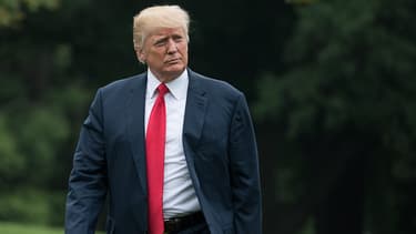 Donald Trump lors d'une réunion de sécurité le 10 août 2017 dans le New Jersey.