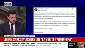 Après sa libération, Nicolas Sarkozy assure sur X, que "la vérité triomphera"