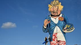L'effigie géante de Boris Johnson.