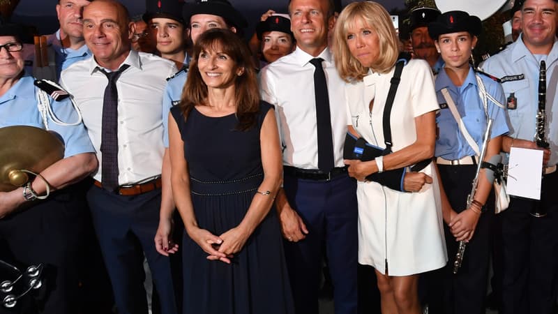 Emmanuel et Brigitte Macron, le 17 août 2019 à Bormes-les-Mimosas
