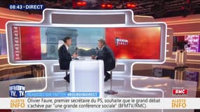 Olivier Faure, Premier secrétaire du Parti socialiste: "Je souhaite que nous revenions à des modes opératoires qui ne mettent pas en danger l'intégrité physique des manifestants."