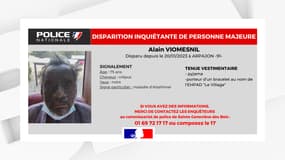 L'homme âgé de 75 ans a été vu pour la dernière fois vendredi dernier.