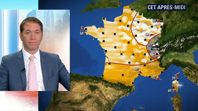 Le temps jeudi après-midi.