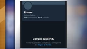 Le compte Twitter de l'hebdomadaire d'extrême droite Rivarol a été suspendu