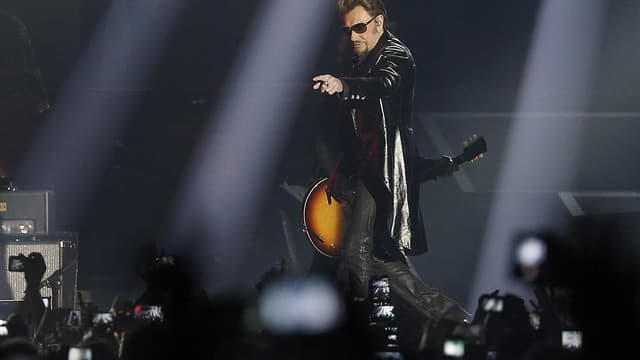Johnny Hallyday en concert.