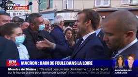 Emmanuel Macron s'offre un bain de foule à Montbrison
