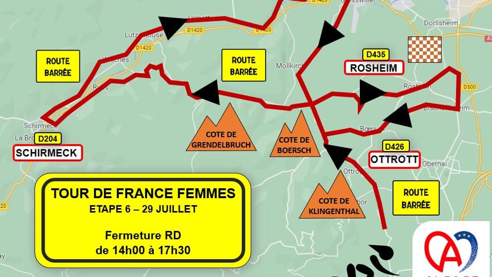 Fermeture des RD435 et RD426