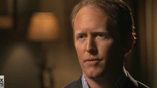 Robert O'Neill, le Navy Seal qui revendique avoir tué Ben Laden, interviewé sur la télévision Fox News. 