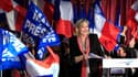 Marine Le Pen à Hénin-Beaumont, dans le Pas-de-Calais. La présidente du Front national, qui a obtenu mardi ses parrainages pour concourir à la présidentielle, s'est dite prête à "se battre" pour la patrie et refaire le terrain perdu sur François Hollande