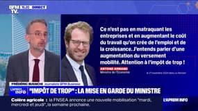 "Attention à l'impôt de trop": la mise en garde d'Antoine Armand sur les cotisations patronales