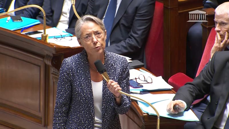 Elisabeth Borne à l'Assemblée le 18 octobre 2022.