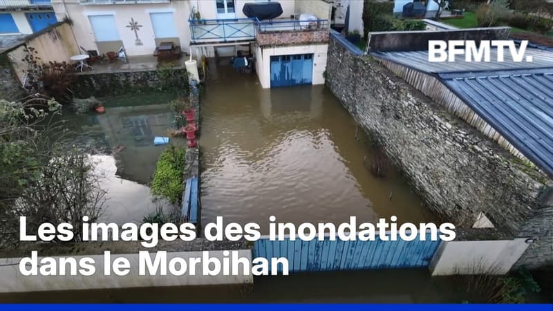 Les images aériennes des inondations dans le Morbihan