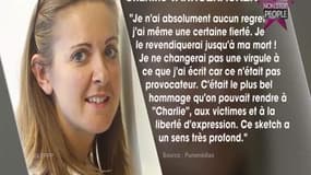 Charlie Hebdo : Charline Vanhoenacker fière de son sketch polémique