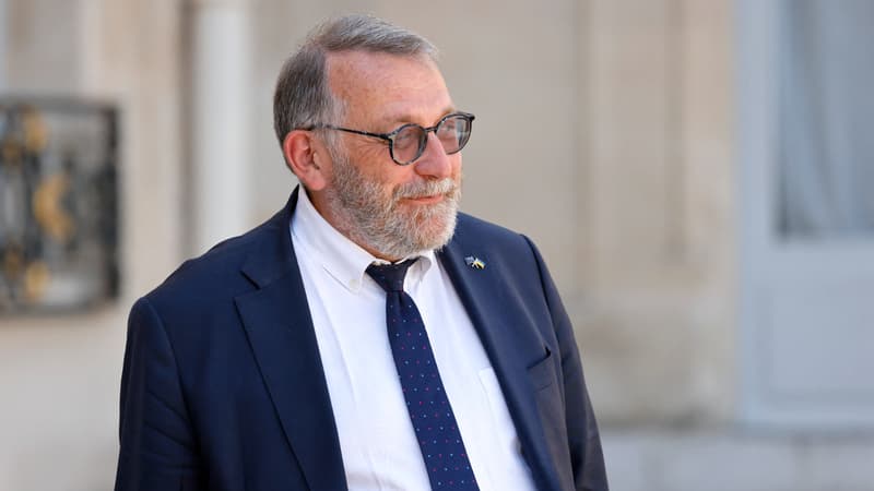 Joël Giraud, alors ministre de la Cohésion des territoires, à la sortie du Conseil des ministres à l'Elysée, le 11 mai 2022.