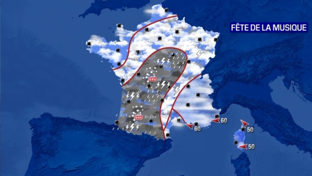 La fête de la musique 2023 pourrait bien être gâchée par les orages prévus ce soir dans une bonne partie de l'Hexagone