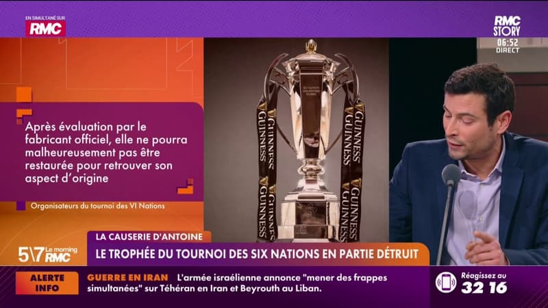 La Causerie - Le trophée du tournoi des Six Nations en partie détruit