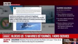 Les États-Unis affirment avoir "détourné 5 navires commerciaux et mis hors service 1 navire" depuis la reprise du blocus des ports iraniens