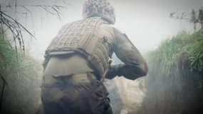 Des soldats français en plein entraînement dans des tranchées, novembre 2024