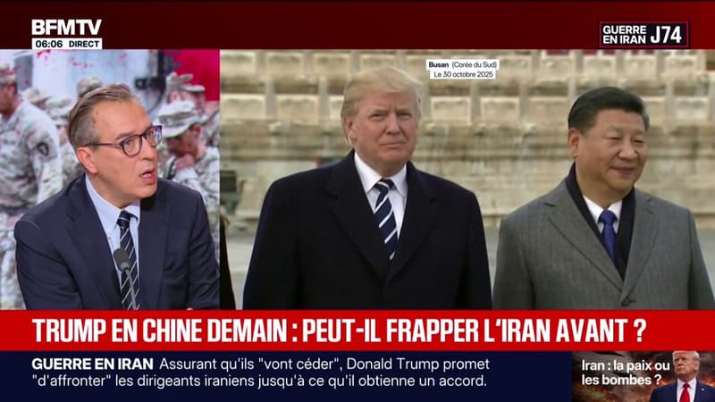 Donald Trump se rend en Chine, allié de l'Iran, pour une visite de trois jours à Pékin, dans un contexte de guerre au Moyen-Orient