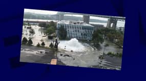 Une rupture de canalisation au niveau d'un aqueduc est à l'origine d'importantes inondations à Montréal, au Canada, posté le 16 août 2024